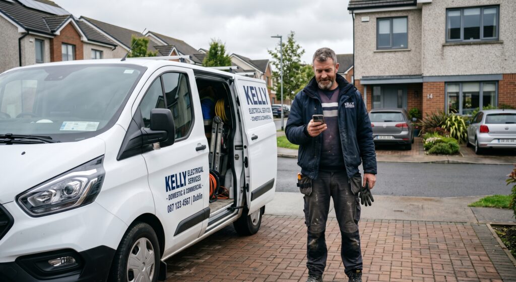 Irish tradesman receiving qualified customer enquiries